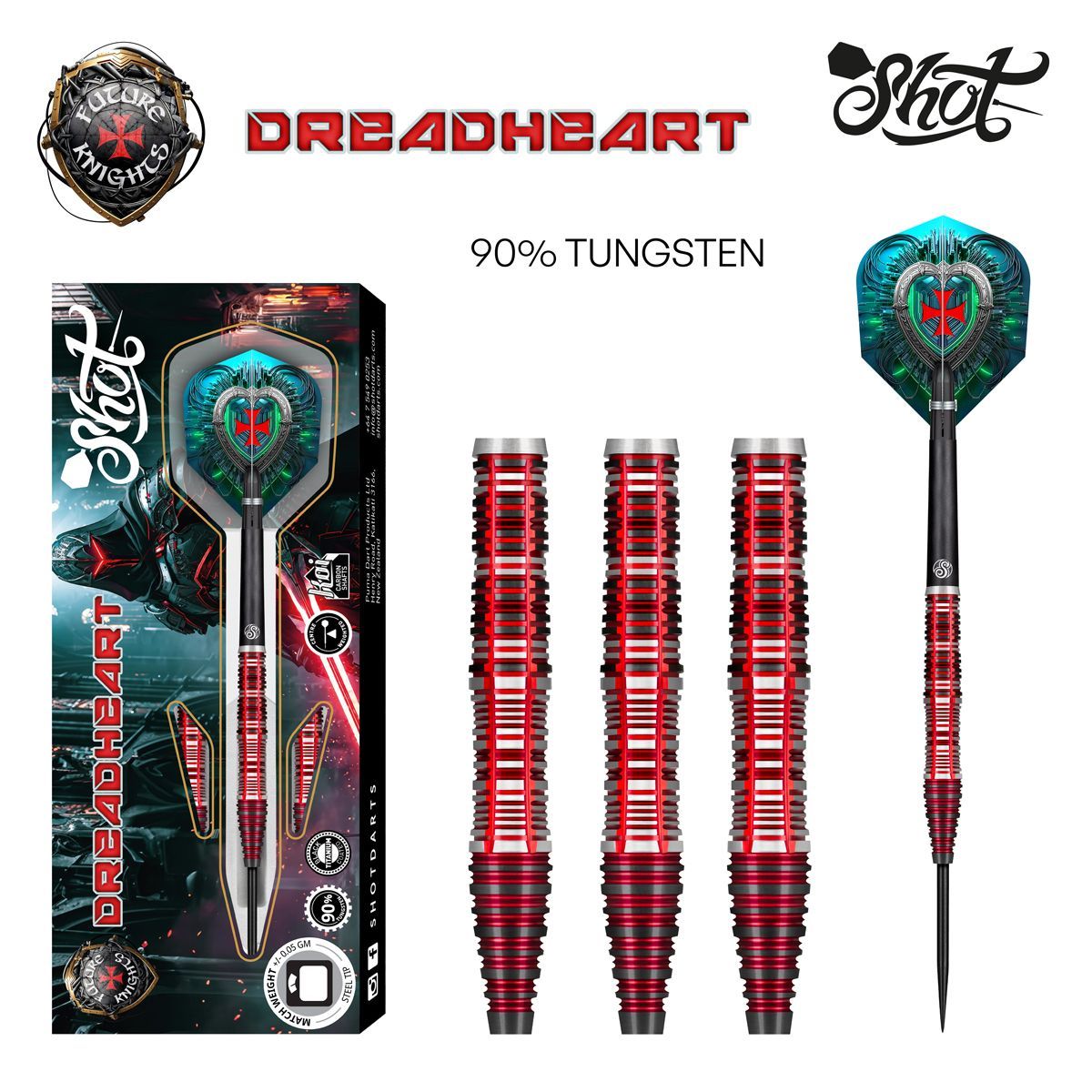 SHOT DreadHeart Steel Tip Darts KDST
