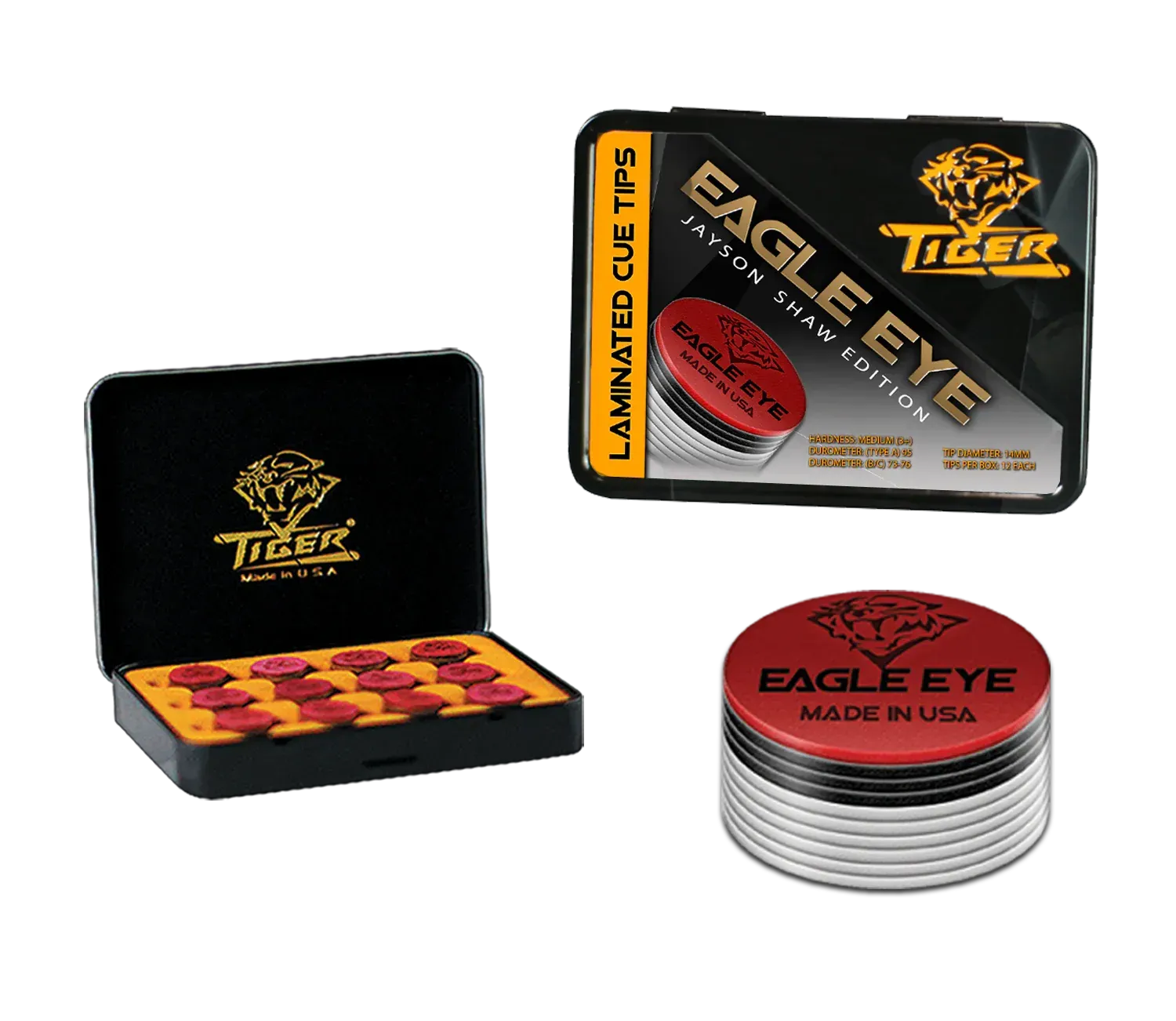 TIGER Eagle Eye Laminated Cue Tip- Jayson Shaw Edition - Sold Single