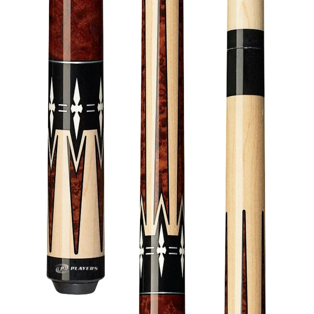 Players Cherry & Natural Wrapless Cue G-2290