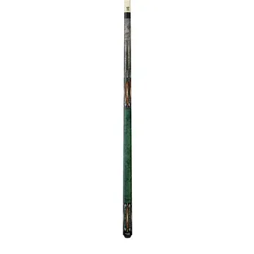 Pure X HXT107 Green & Grey Stain Maple with Malachite/Thuya Burl Wrapless Cue