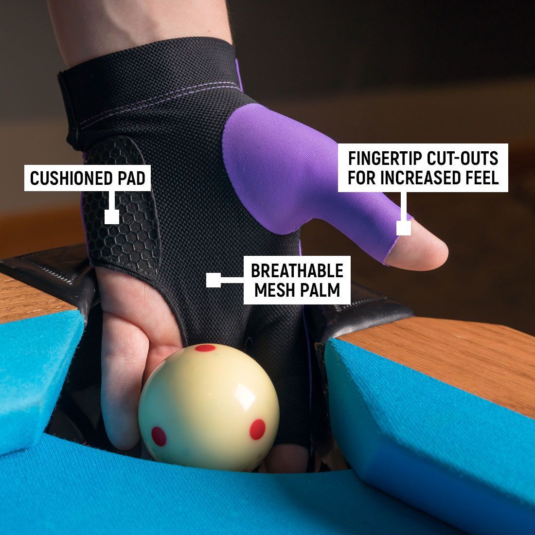 McDermott Purple Glove For Left Handed Players
