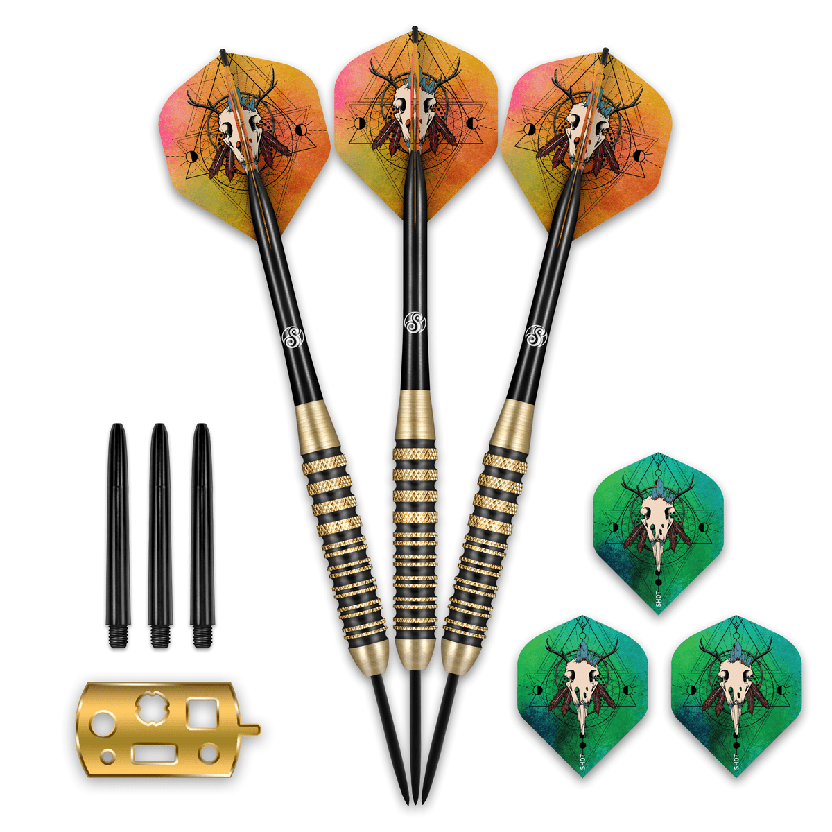 SHOT TALISMAN STEEL TIP DARTS SET - HIGH PERFORMANCE STEEL