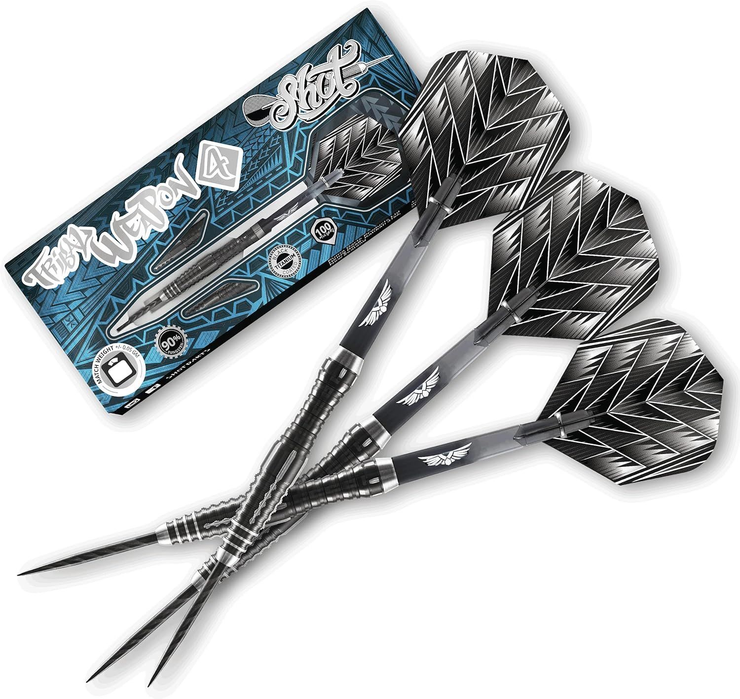 Shot Darts Steel Tip, Tribal Weapon 4 90% Tungsten TWST