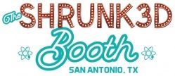 The logo for the shrunken booth in san antonio , texas.