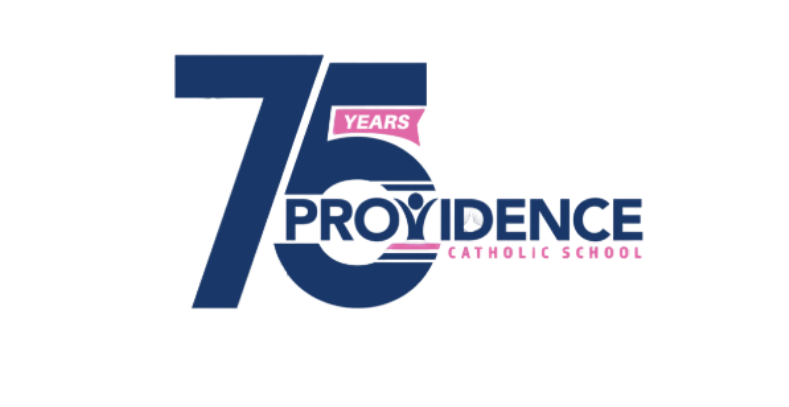 A logo for providence catholic school 5k march 2 2024