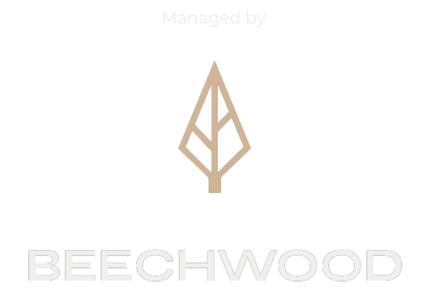 The logo for beechwood is a tree with a leaf on it.