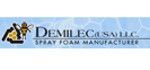 Demilec Saille Spray Foam Manufacturer logo with bee icon on light blue background