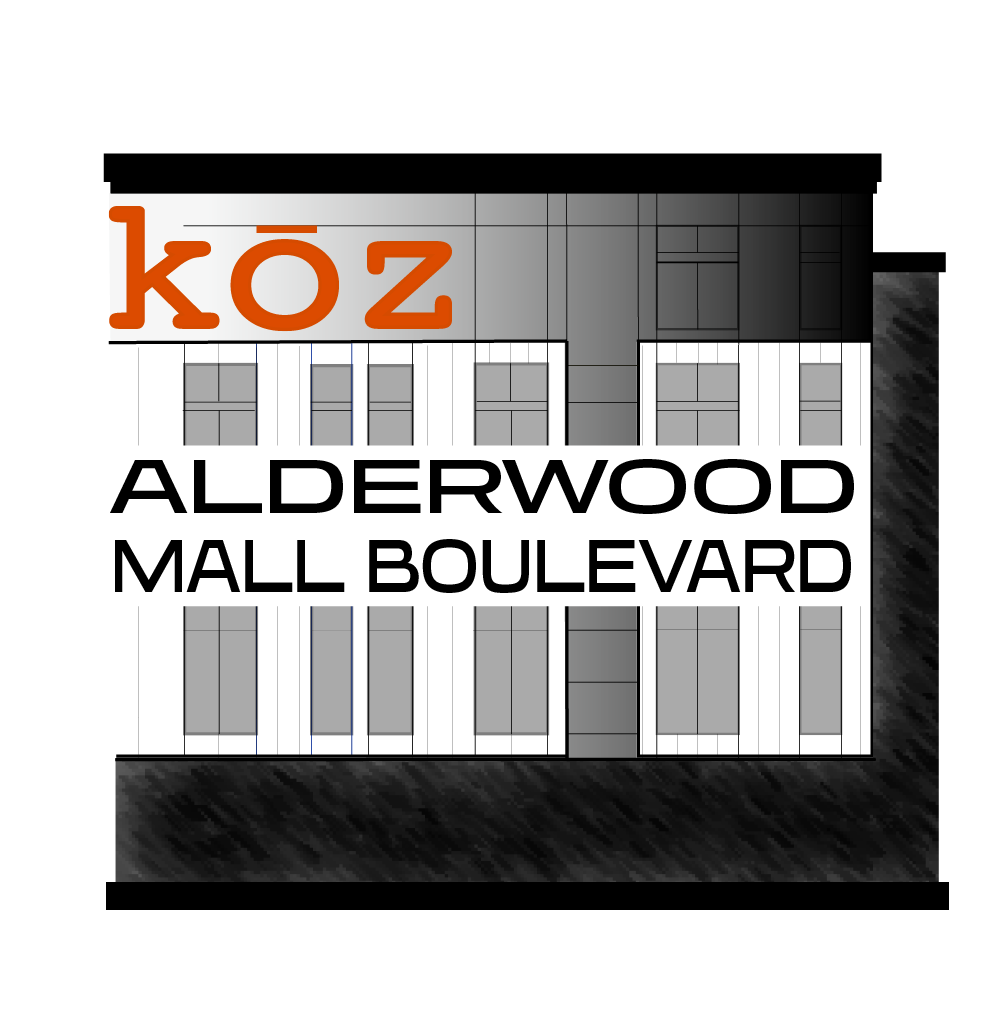 Koz on Alderwood Mall Boulevard header logo - select to go home
