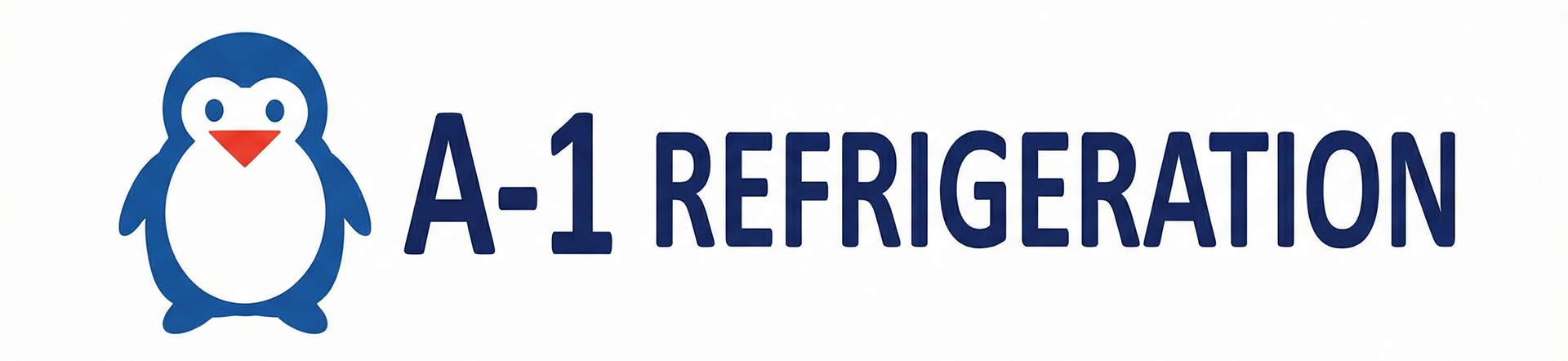A blue penguin logo beside text 