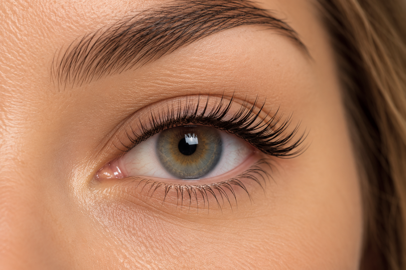 Classic eyelash extensions with natural-looking length and definition