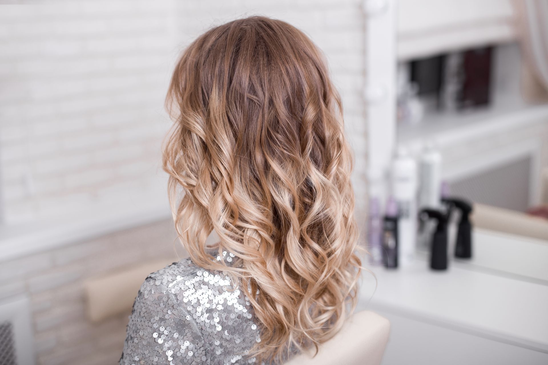 ombre hair on client at top hair salon in Springfield MO