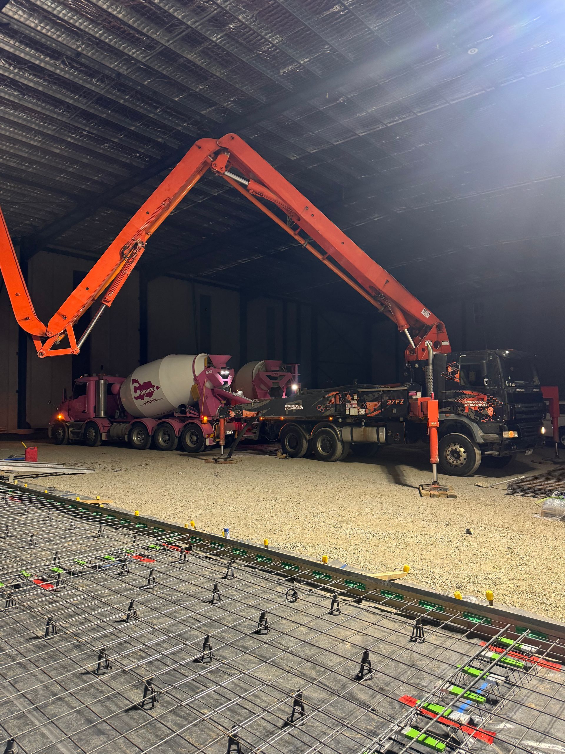 Construction site with heavy machinery
