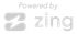 Powered by zing: logo with a stylized lightning bolt and the word