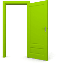 Green Open Door with Complete White Background — Conveyancing in Street Mudgee, NSW