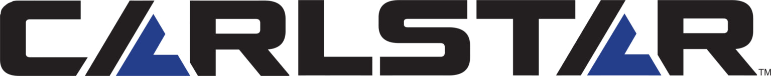 CARLSTAR logo, black text on a blue and white background.