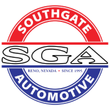 Southgate Automotive logo: red and blue circular design with
