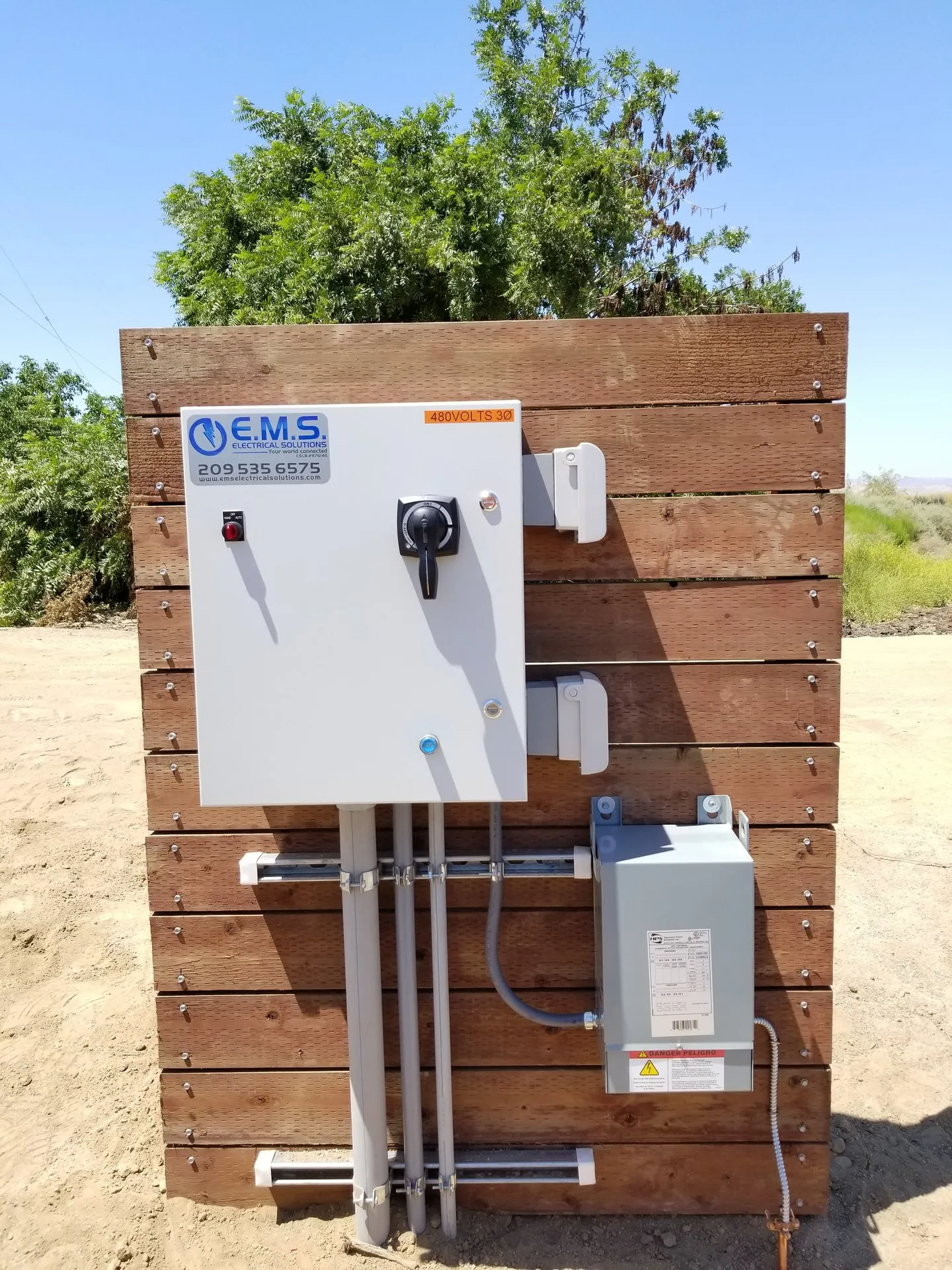 EMS installs large irrigation pump panels
