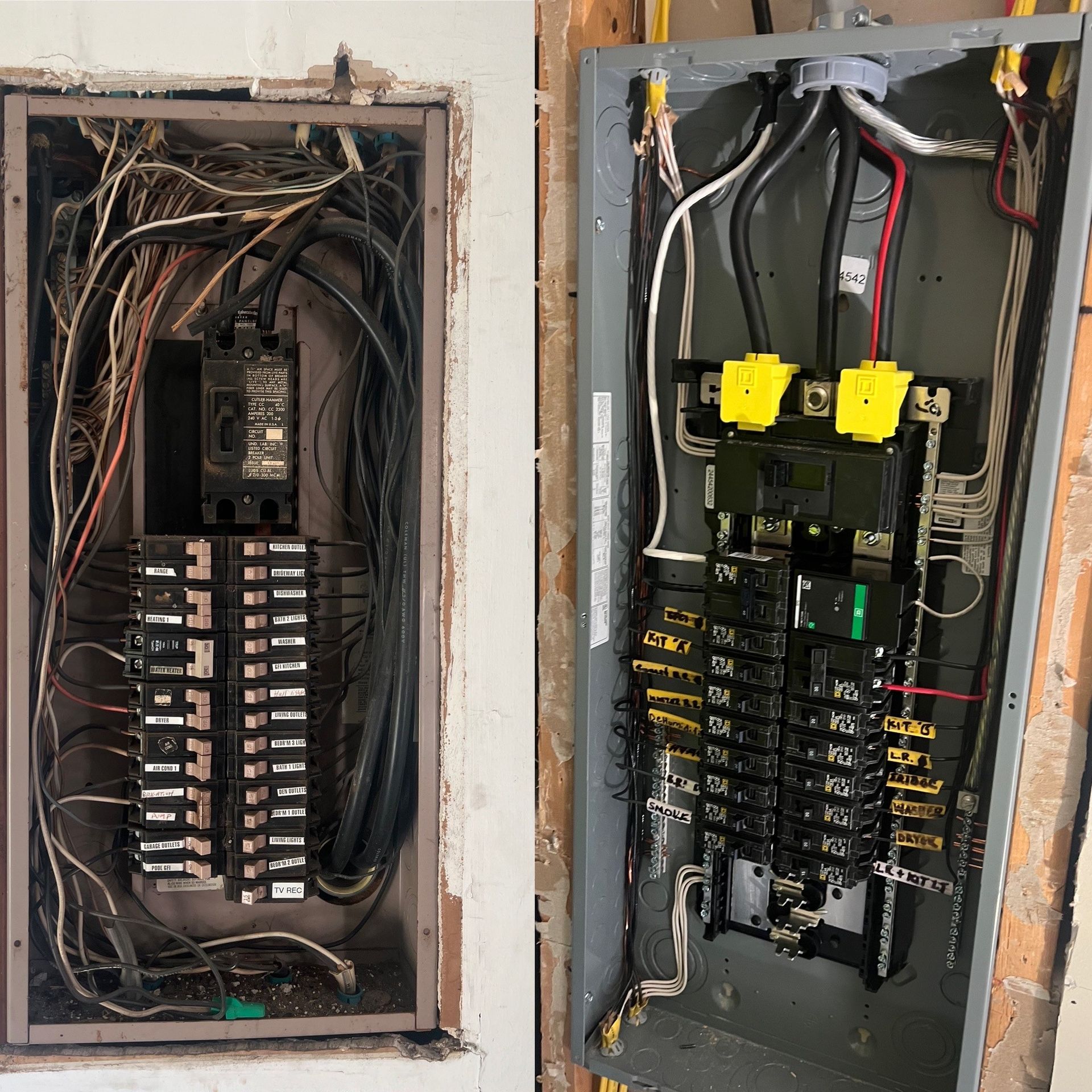 A person is installing a light switch on a wall.