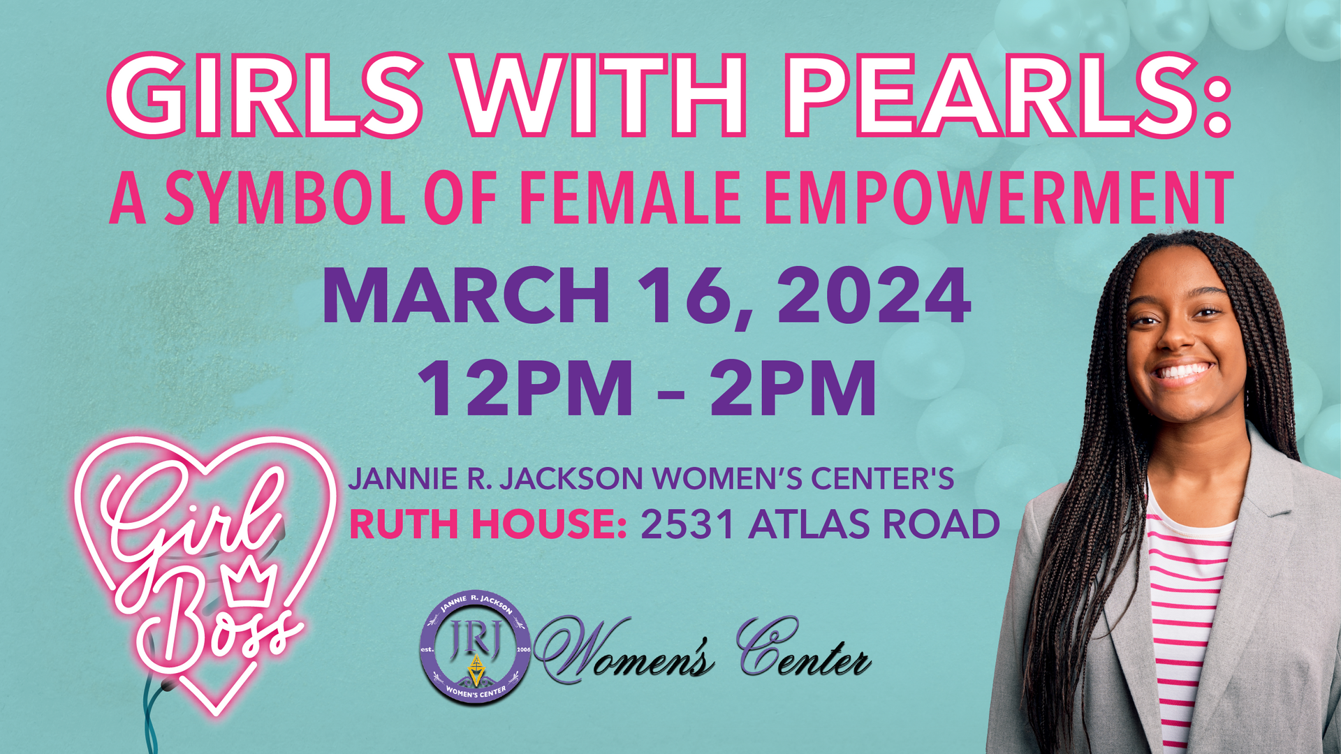 A poster for girls with pearls : a symbol of female empowerment