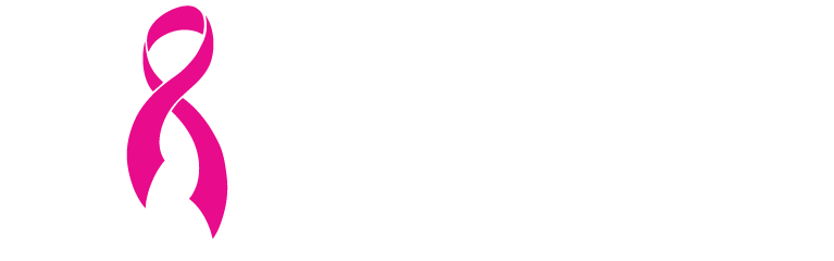 Pink ribbon awareness symbol on a white background