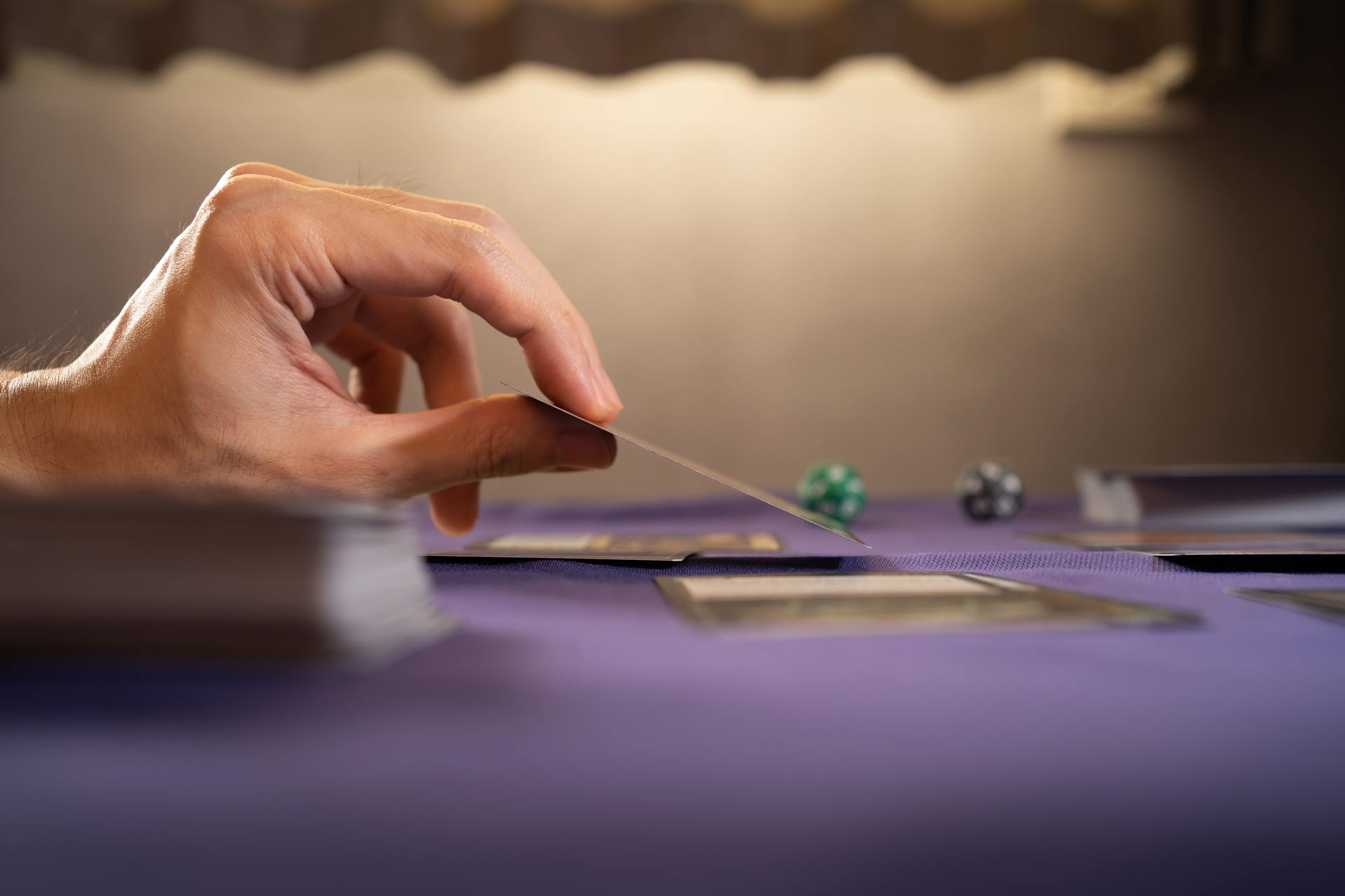Playing-trading-card-game