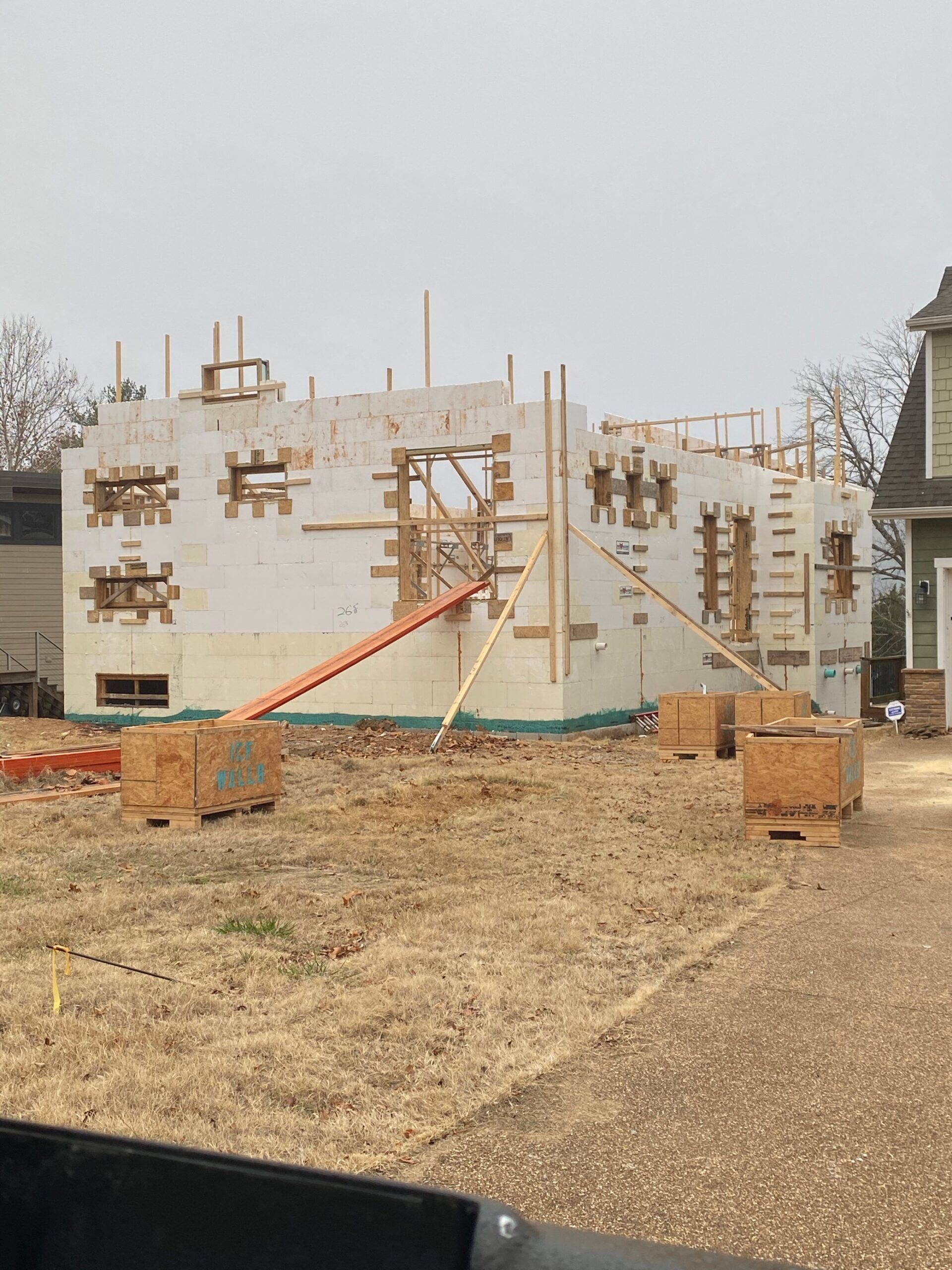 building icf footers and walls for custom home in St. Louis MO