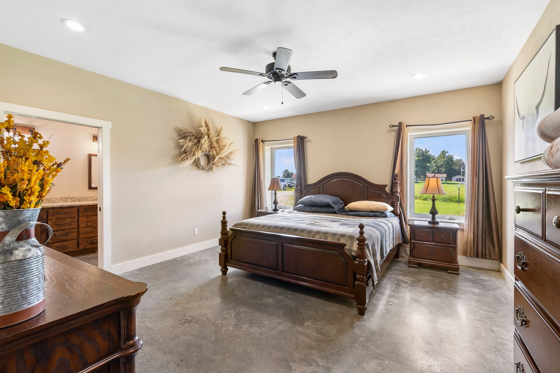 ICF bedroom with radiant heat flooring | Branson, MO