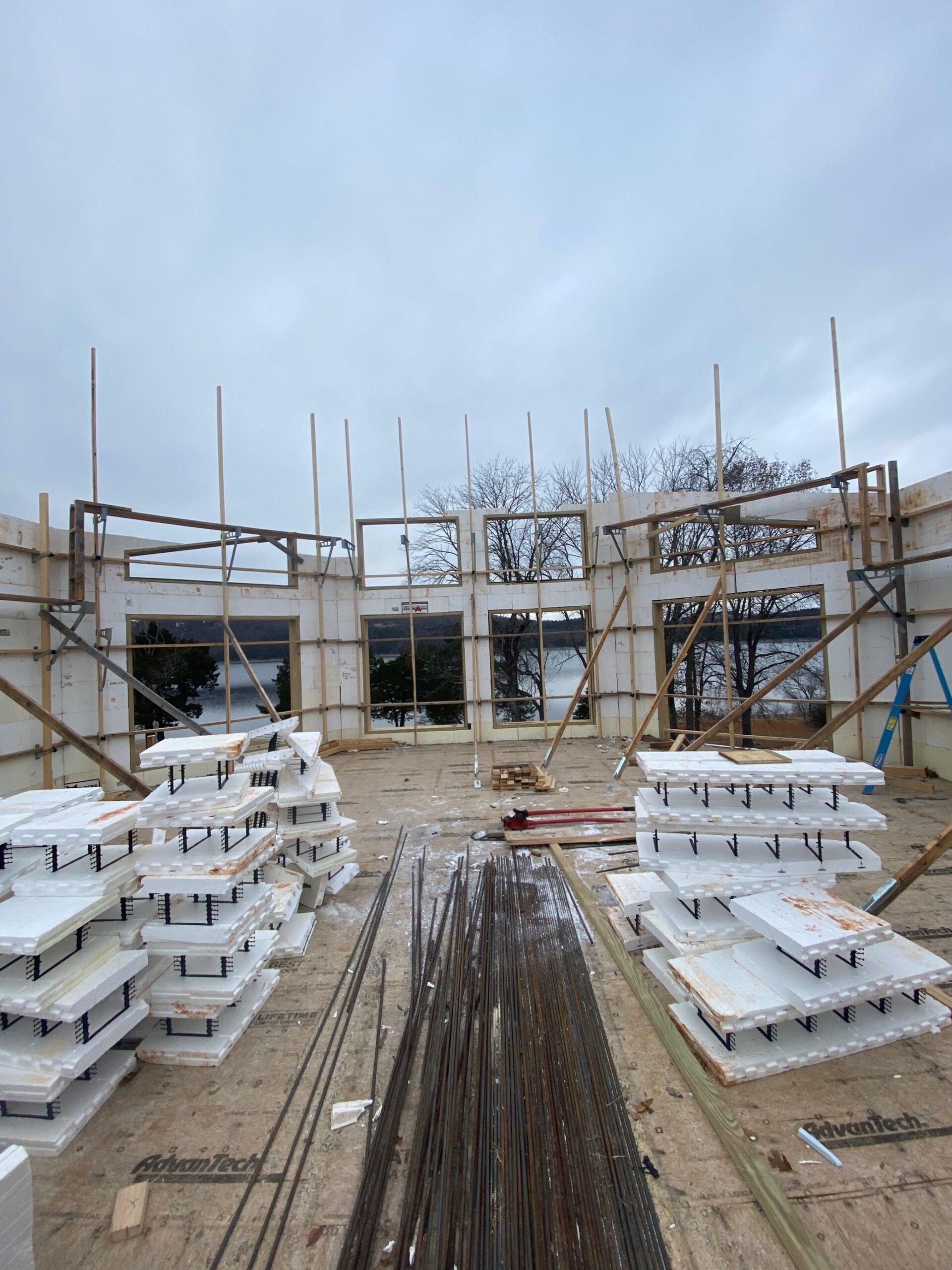 during icf block installation for custom home in Springdale AR