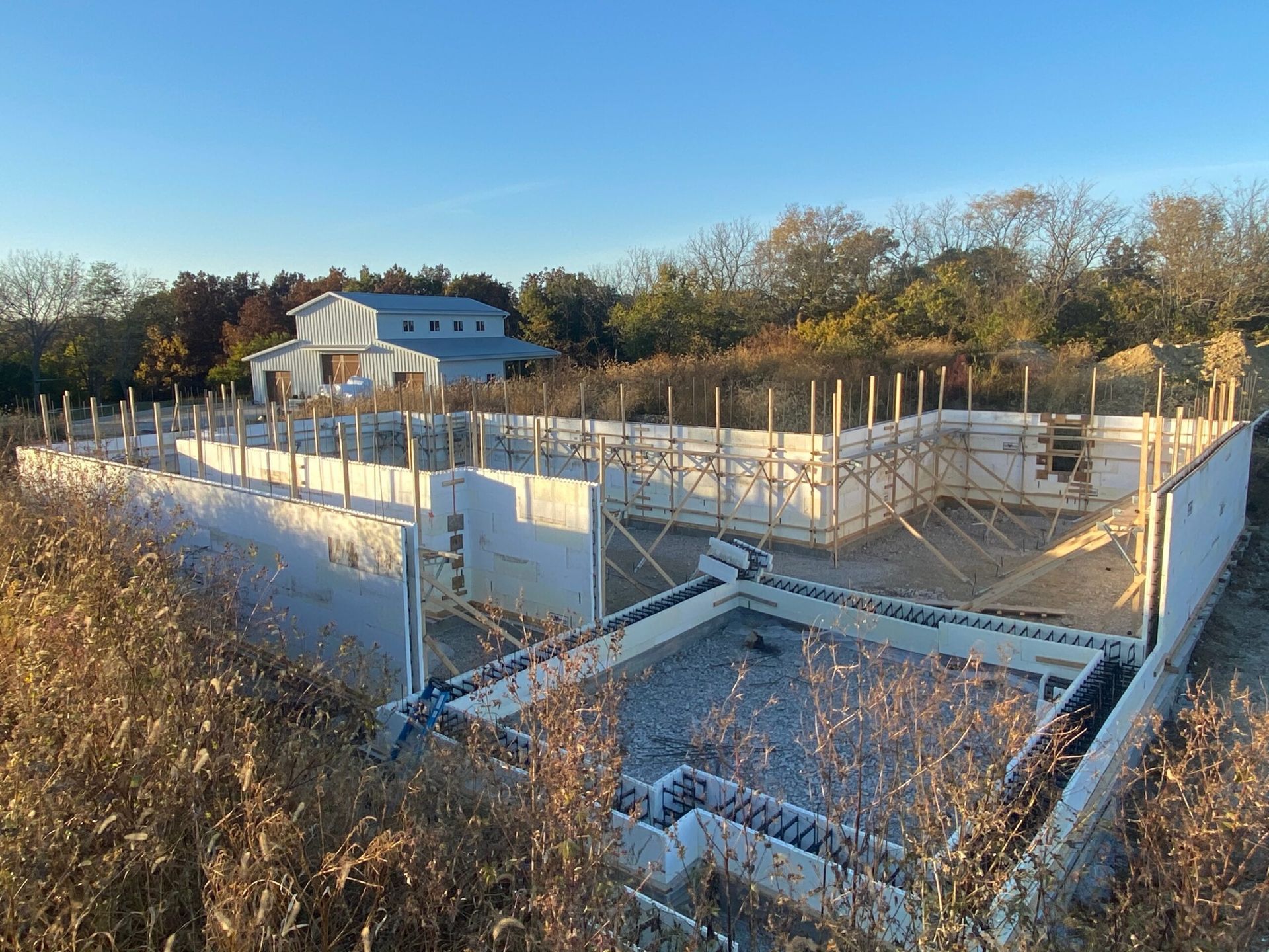 during icf block installation for custom home in Springdale AR