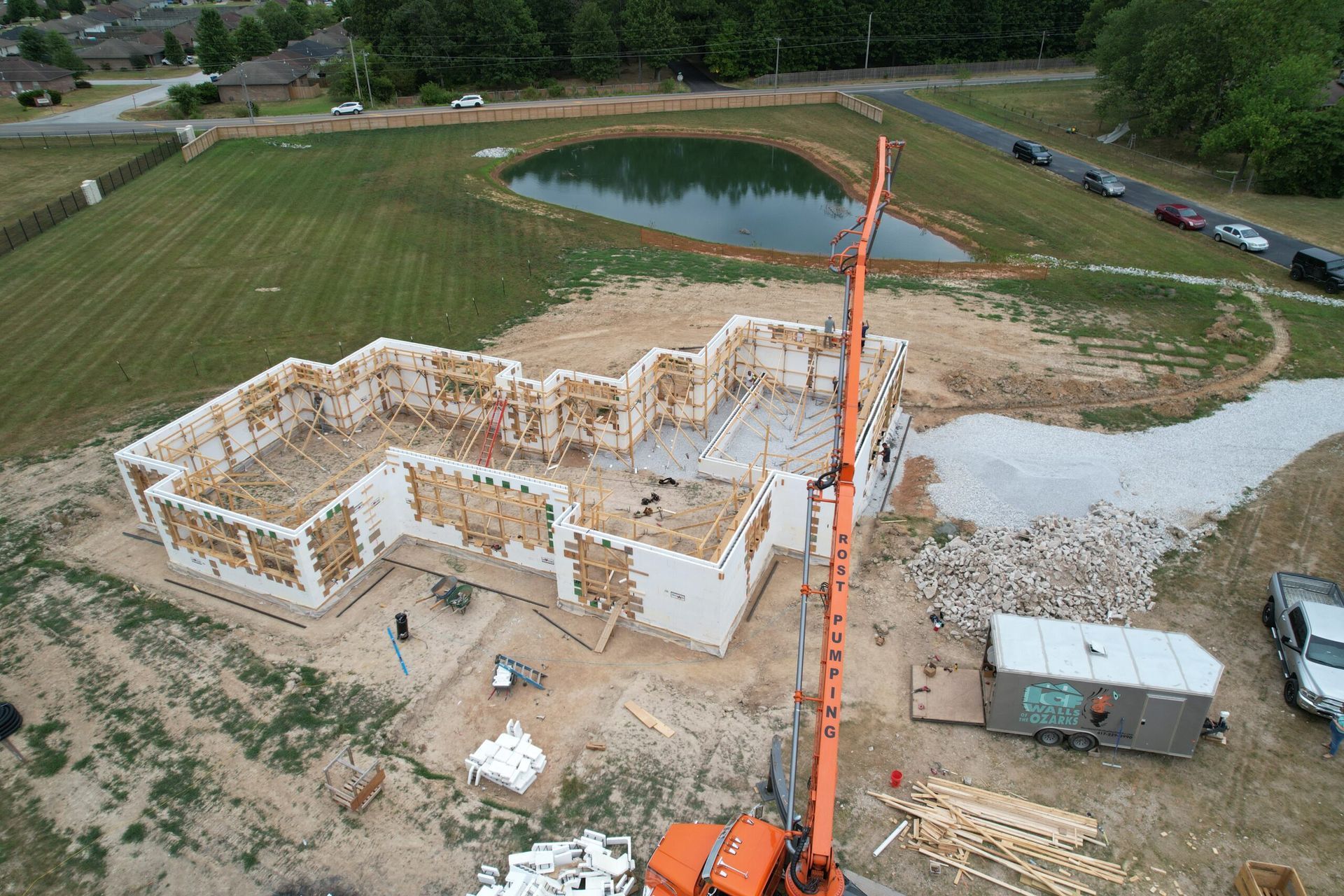 ICF homes that save money on electric bills | During icf installation of footers and walls on house in Jefferson City MO