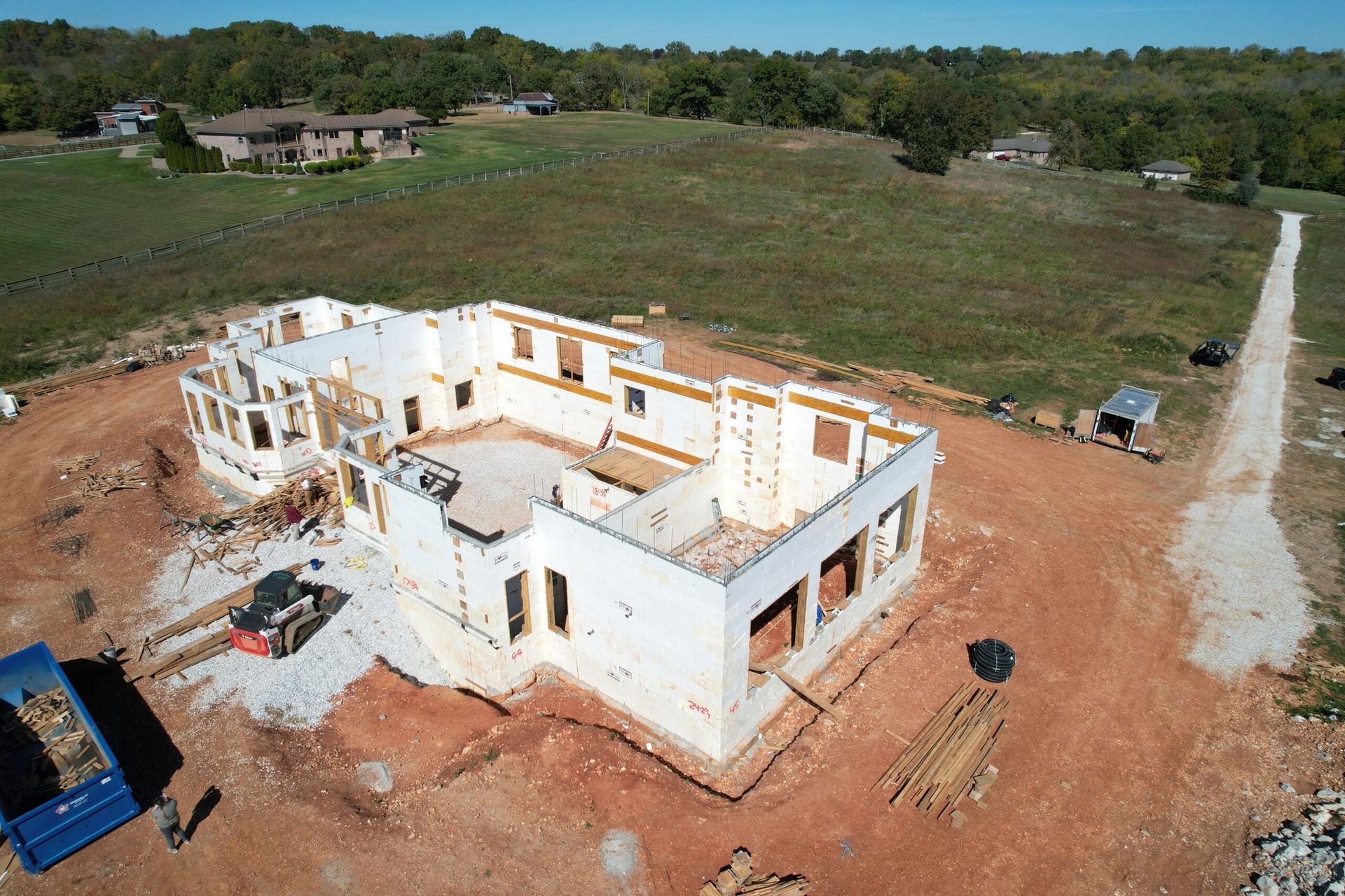 during icf block installation for custom home in Springdale AR