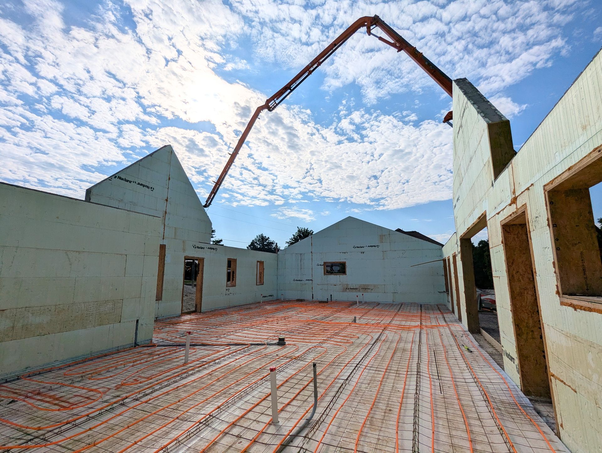 ICF wall construction on an Ozark, Missouri project by ICF Walls of the Ozarks