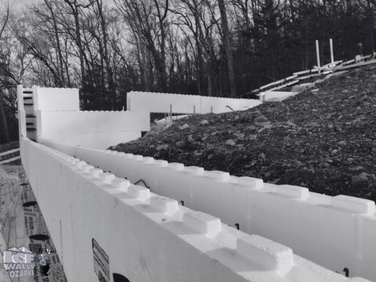 ICF footers and walls | Concrete eco friendly green homes | Branson, Kansas City MO