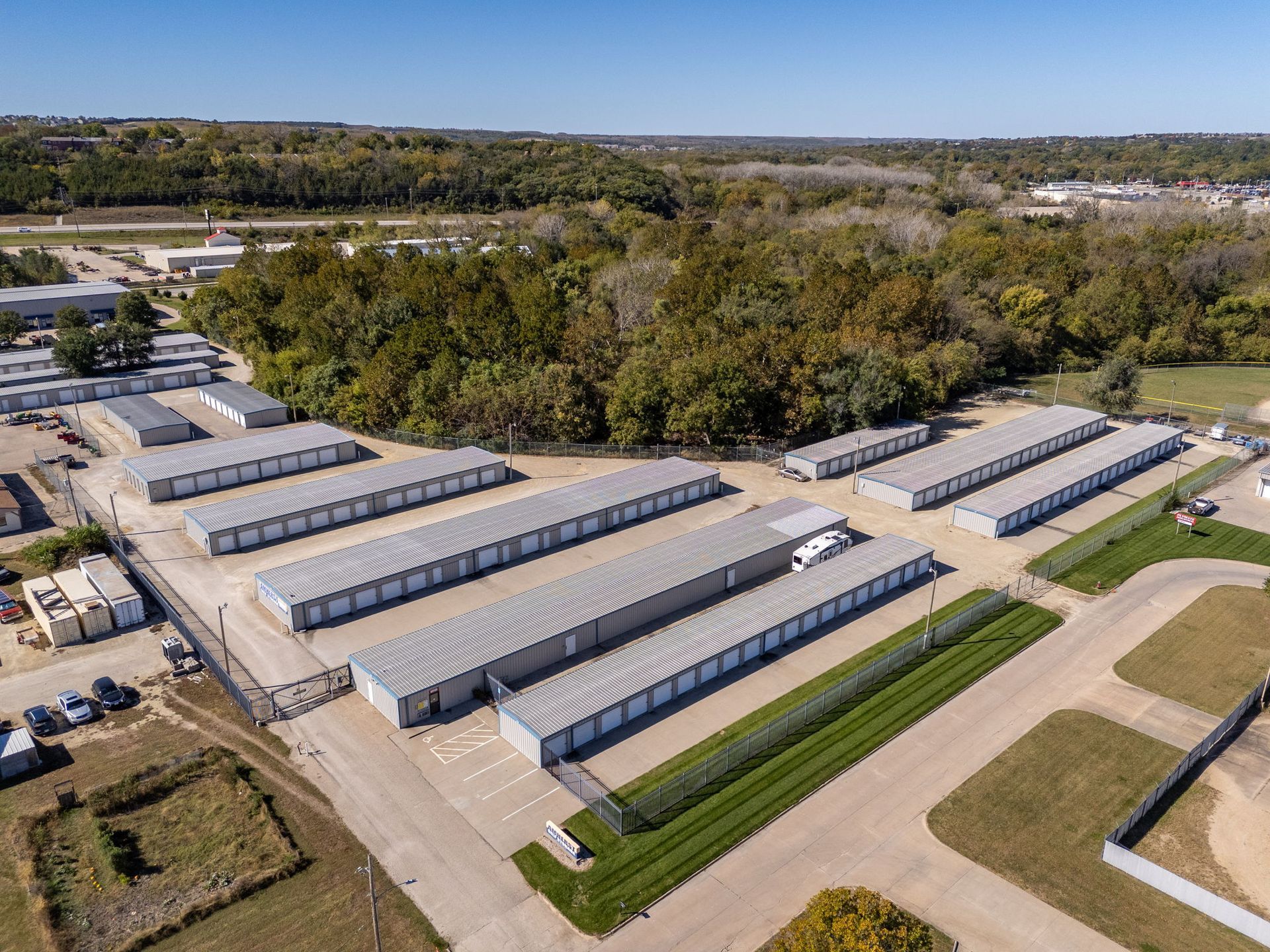 Amherst Self Storage arial view of faclity