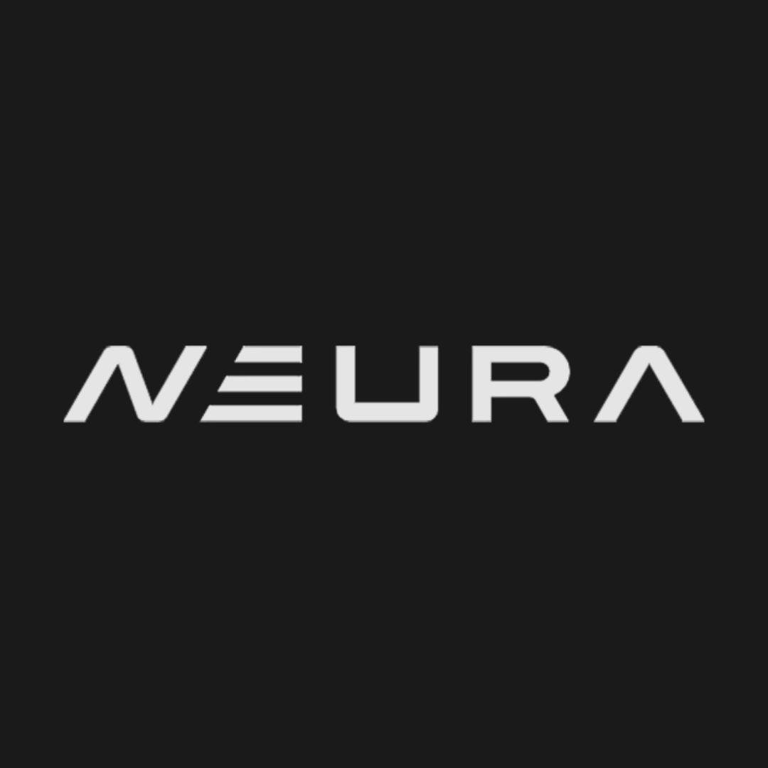 White “NEURA” logo on a black background