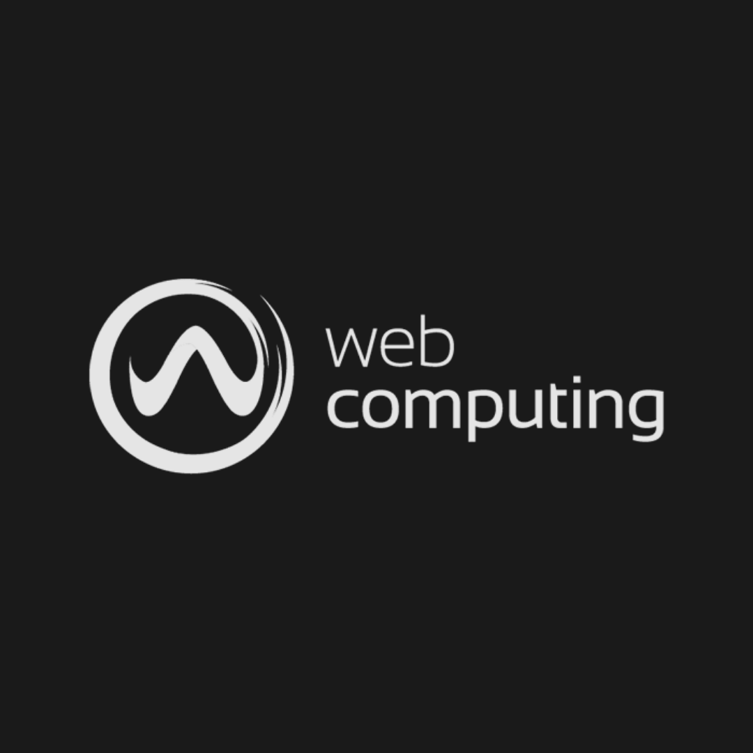 Web Computing logo in white on a black background