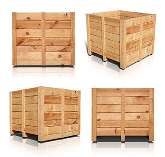 embalaje, maderas, caja, palet