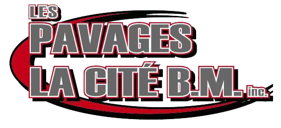 Un logo rouge et noir pour les pavés la cité bm