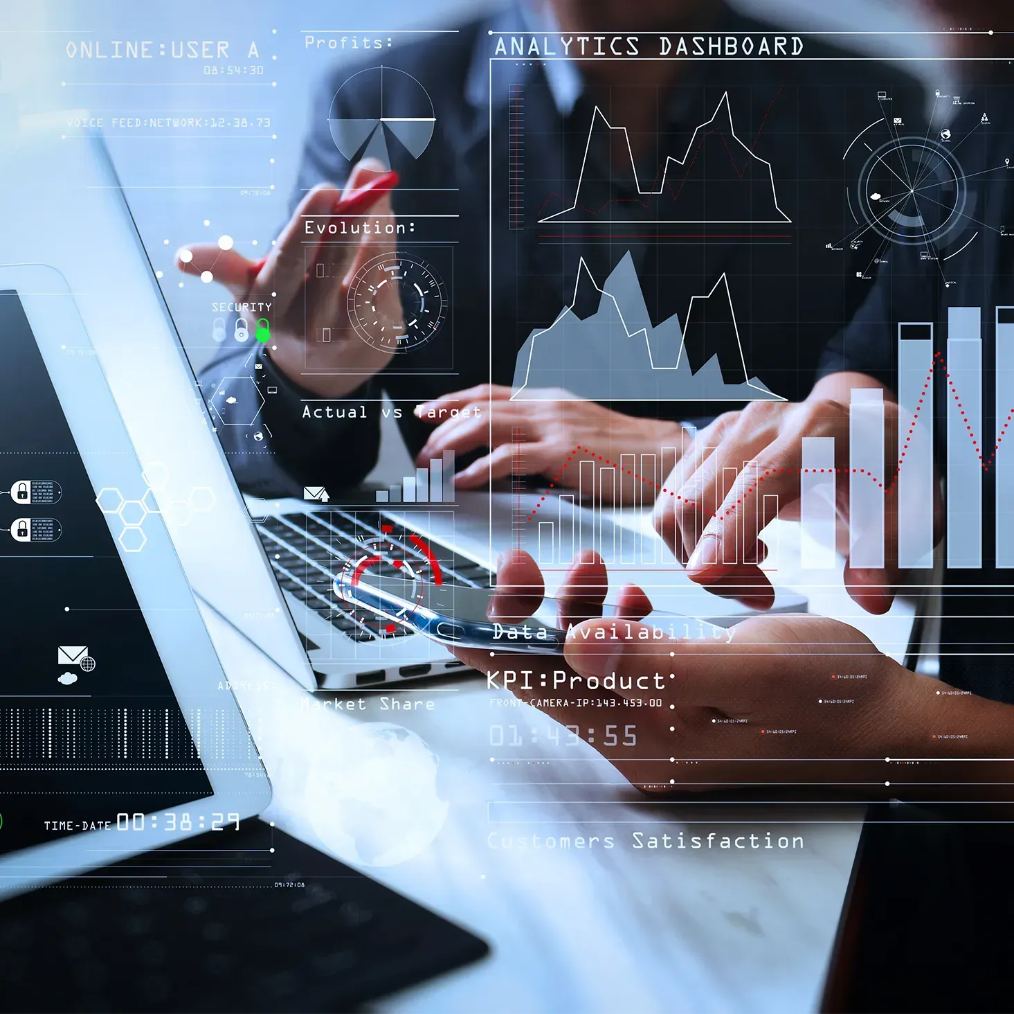 Analytics dashboard for a start up business