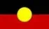 Australian Aboriginal Flag: Black top, red bottom with a yellow sun in the center.