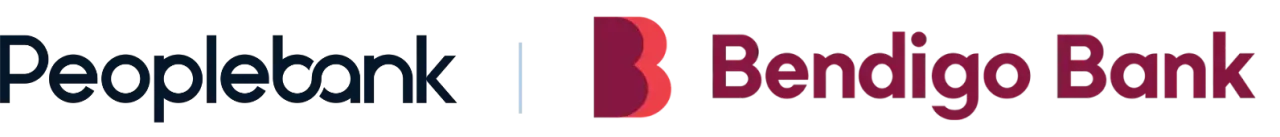 Logos for Peoplebank and Bendigo Bank.