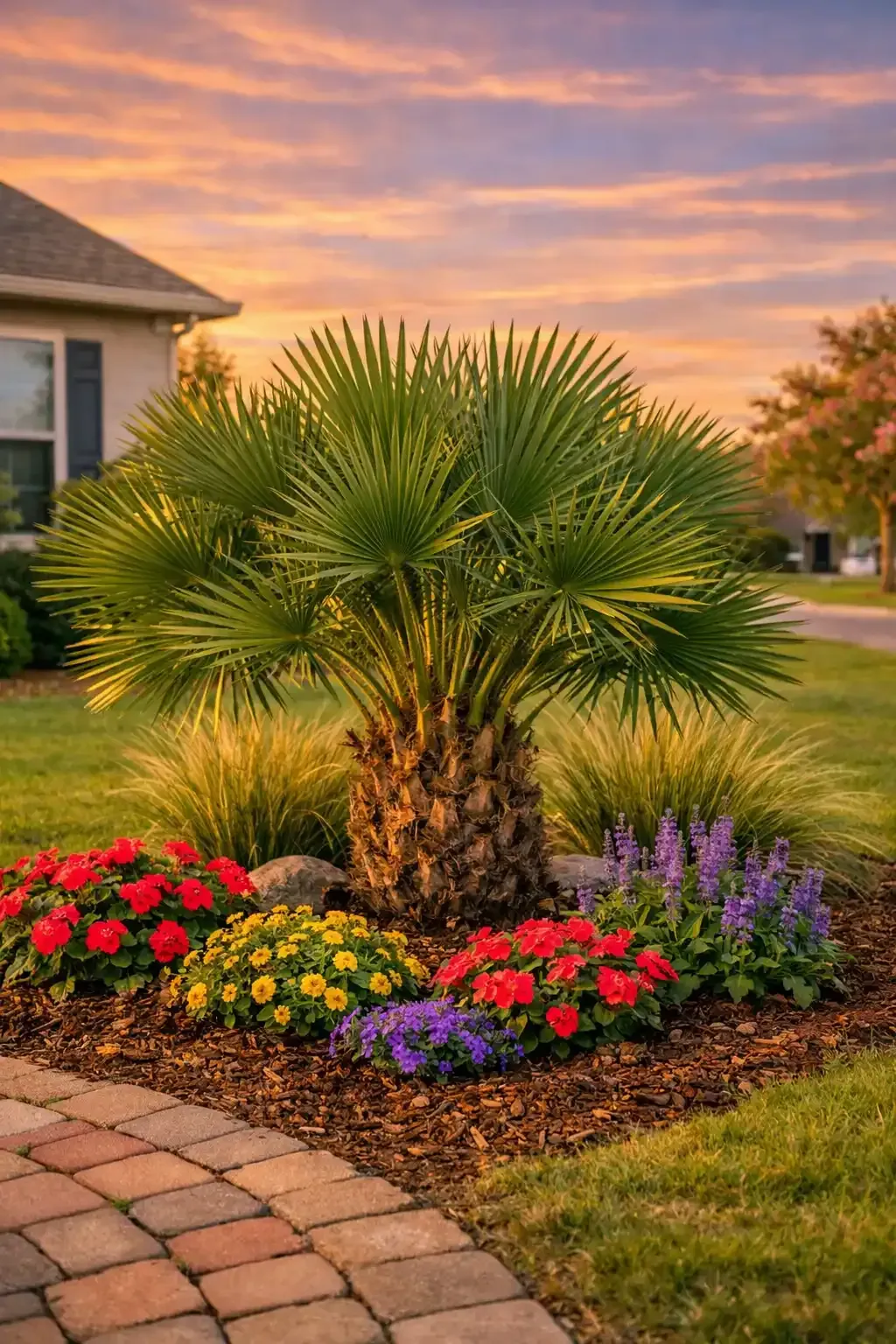 Mediterranean palm installed in Lafayette LA by Beau Monde