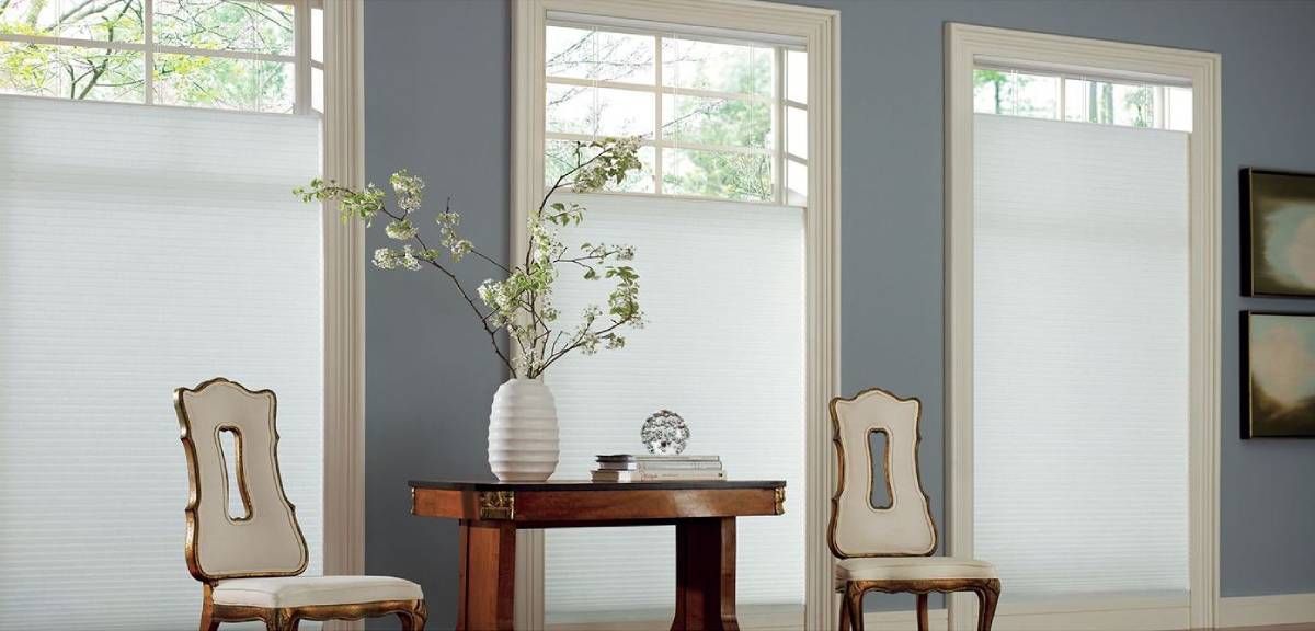 Hunter Douglas Duette® Cellular Shades hanging in a home hallway near Elizabethtown, Kentucky (KY)