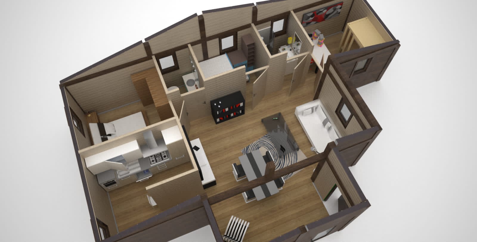 progetto per casa con parquet