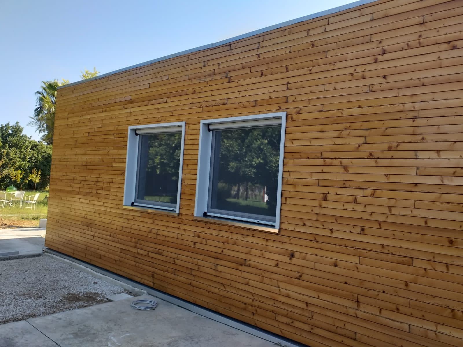 parete di casa in legno
