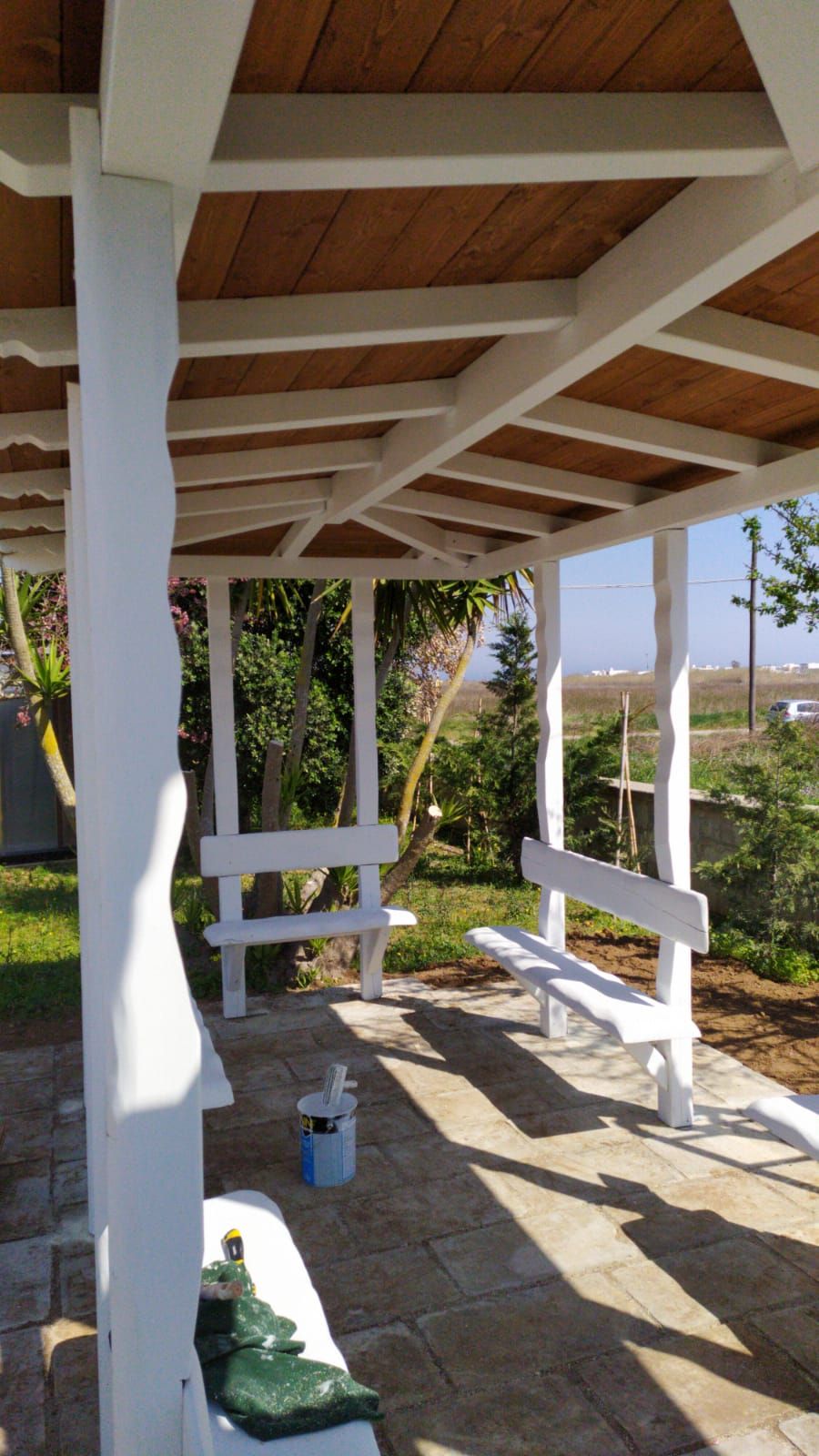 copertura in legno per gazebo