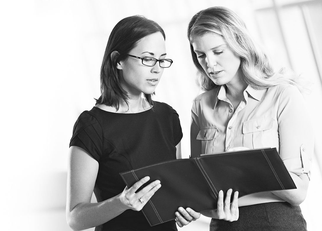 Two women consulting and providing innvoative solutions