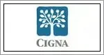 Cigna logo with a teal tree icon and the word “CIGNA” beneath it