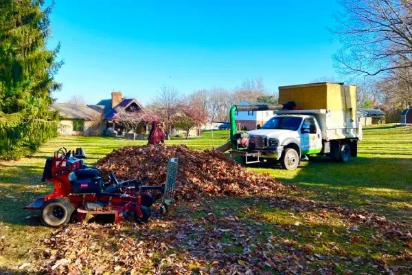 Autumn leaf removal service in Spring Grove PA improving curb appeal and protecting lawns from excess leaf buildup