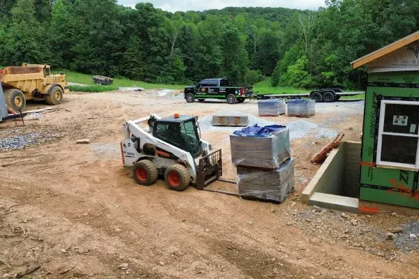 Construction site preparation in Spring Grove PA clearing and shaping land for foundations driveways and outdoor structures